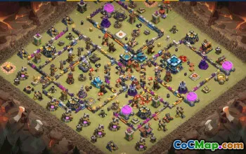 CoC Town Hall 13 Base Layouts & Links | War, Trophy, Home Village #30698