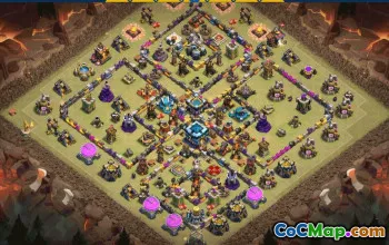 CoC Town Hall 13 Base Layouts & Links | War, Trophy & Home Village #30926
