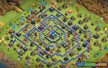 CoC Town Hall 13 Base Layouts & Links | War, Trophy & Home Village #32101