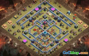 CoC Town Hall 13 Base Layouts & Links | War, Trophy, Home Village #32193