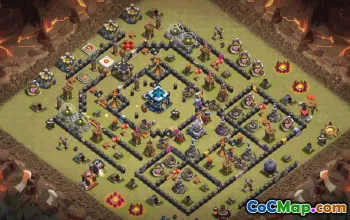 CoC Town Hall 13 Base Layouts & Links | War, Trophy, Home Village #33001