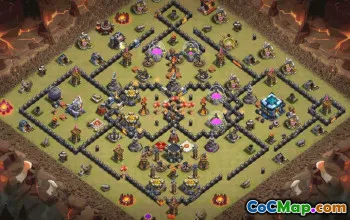 CoC Town Hall 13 Base Layouts & Links | War, Trophy & Home Village #33592