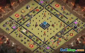 CoC Town Hall 13 Base Layouts & Links | War, Trophy, Home Village #33894
