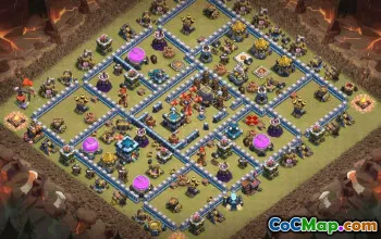 CoC Town Hall 13 Base Layouts & Links | War & Trophy Maps #33836
