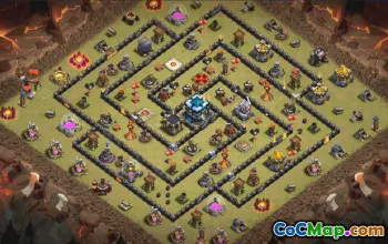 CoC Town Hall 13 Base Layouts & Links | War, Trophy, Village #33590
