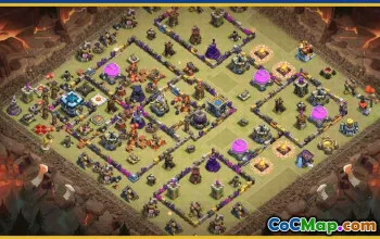 CoC Town Hall 13 Base Layouts & Map Copy | War & Home Village #28956