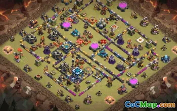 CoC Town Hall 13 Base Layouts & Map - Home, Trophy & War Bases #33661