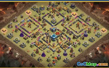CoC Town Hall 13 Base Layouts & Map | Home, War, Trophy Bases #29129