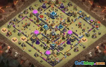 CoC Town Hall 13 Base Layouts & Map Link | Trophy & War Bases #30932
