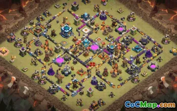 CoC Town Hall 13 Base Layouts & Map Links | Clash of Clans #32094