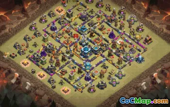 CoC Town Hall 13 Base Layouts & Map Links | Home, Trophy, War #31573