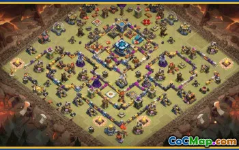 CoC Town Hall 13 Base Layouts & Map Links | Home, War, Trophy #30150