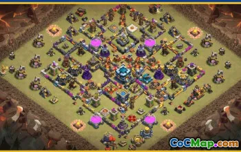 CoC Town Hall 13 Base Layouts & Map Links | Trophy & War Bases #30376