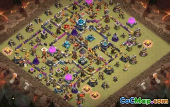 CoC Town Hall 13 Base Layouts & Map Links | Trophy & War Bases #30928