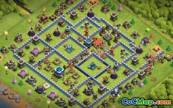 CoC Town Hall 13 Base Layouts & Map Links | Trophy & War Bases #33204