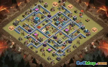 CoC Town Hall 13 Base Layouts & Map Links | Trophy & War Defense #30783