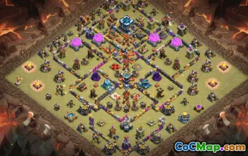 CoC Town Hall 13 Base Layouts & Map Links | Trophy & War Defense #30924