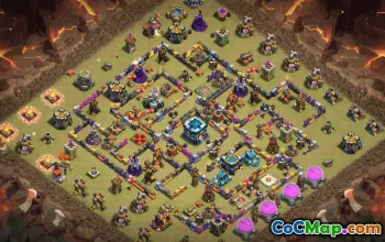 CoC Town Hall 13 Base Layouts & Map Links | Trophy & War Defense #30925