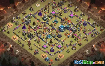 CoC Town Hall 13 Base Layouts & Map Links | Trophy & War Defense #31454