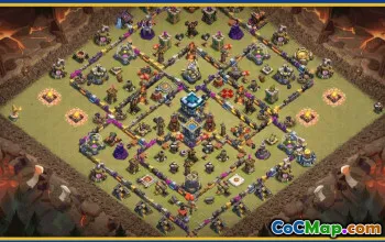 CoC Town Hall 13 Base Layouts & Map Links | War & Trophy Bases #29394