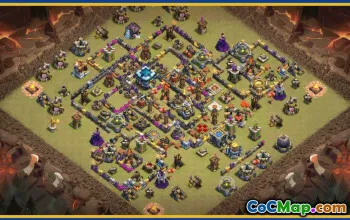 CoC Town Hall 13 Base Layouts & Map Links | War, Trophy & More #29125