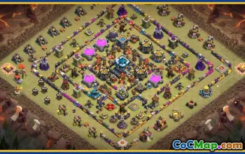 CoC Town Hall 13 Base Layouts & Map | War, Trophy, Farming Bases #30373