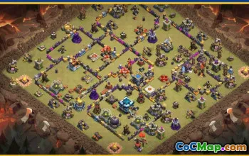 CoC Town Hall 13 Base Layouts & Map - War, Trophy, Home Village #29126