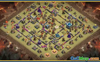 CoC Town Hall 13 Base Layouts & Map | War, Trophy & Home Village #29553