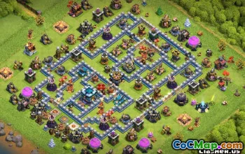 CoC Town Hall 13 Layouts e mapas da base | Copiar link aqui #13437