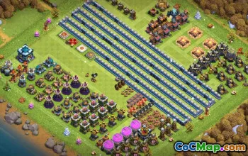 Coc Town Hall 13 Tata Letak & Peta - Salin & Kemajuan #14895