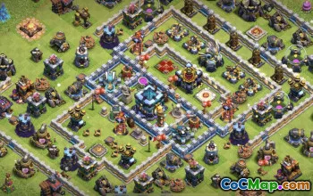 COC市政厅13家乡村庄的基本布局和地图＃15217