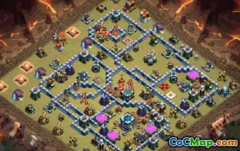 CoC Town Hall 13 Layouts e mapas básicos para Home Village #16638