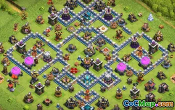 Coc Town Hall 13 Base Layouts & Maps for Home & War #13252