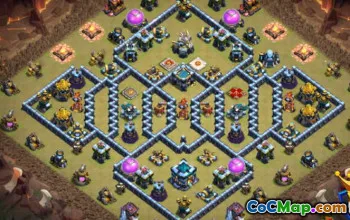 COC Town Hall 13 Baslayouter: Kartor för hem och krig #14550