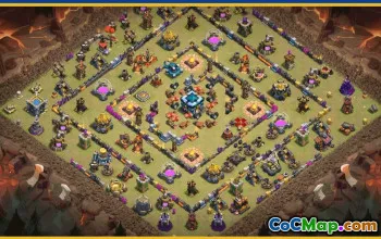 CoC Town Hall 13 Base Layouts & Maps | Home, Farming, Trophy #29842