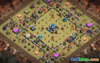 CoC Town Hall 13 Base Layouts & Maps | Home, Trophy, War #33899