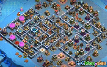 CoC Town Hall 13 Layouts e mapas da base - casa, guerra, troféu #15365