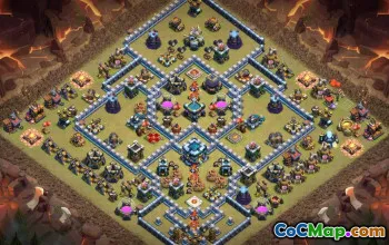 CoC Town Hall 13 Base Layouts & Maps - Home, War, Trophy #17083