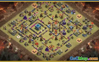 CoC Town Hall 13 Base Layouts & Maps - Home, War, Trophy #29131