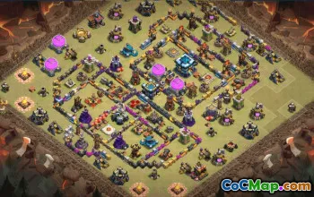 CoC Town Hall 13 Base Layouts & Maps | Home, War, Trophy #31047