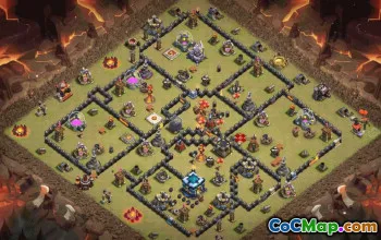 CoC Town Hall 13 Base Layouts & Maps - Home, War, Trophy #33333