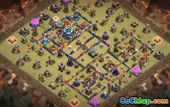 CoC Town Hall 13 Base Layouts & Maps | Home, War & Trophy Bases #32762