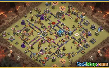 CoC Town Hall 13 Base Layouts & Maps | Home, War, Trophy, Clan #28852