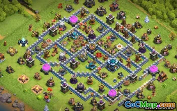 COC Town Hall 13 Baslayouter: Kartor och länkar för framgång #13250
