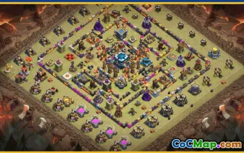 CoC Town Hall 13 Base Layouts & Maps | Trophy & War  
 #30265