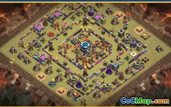 CoC Town Hall 13 Base Layouts & Maps | Trophy & War Bases #29230