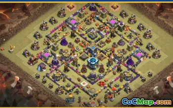 CoC Town Hall 13 Base Layouts & Maps | Trophy & War Bases #29445