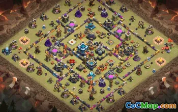 CoC Town Hall 13 Base Layouts & Maps | Trophy & War Bases #31455