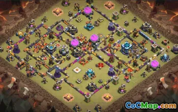 CoC Town Hall 13 Base Layouts & Maps | Trophy & War Bases #33898