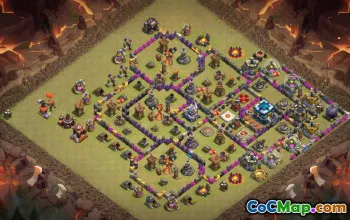 CoC Town Hall 13 Base Layouts & Maps | Trophy & War Defense #31947